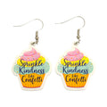 Sprinkle Kindness Like Confetti Cupcake Earrings