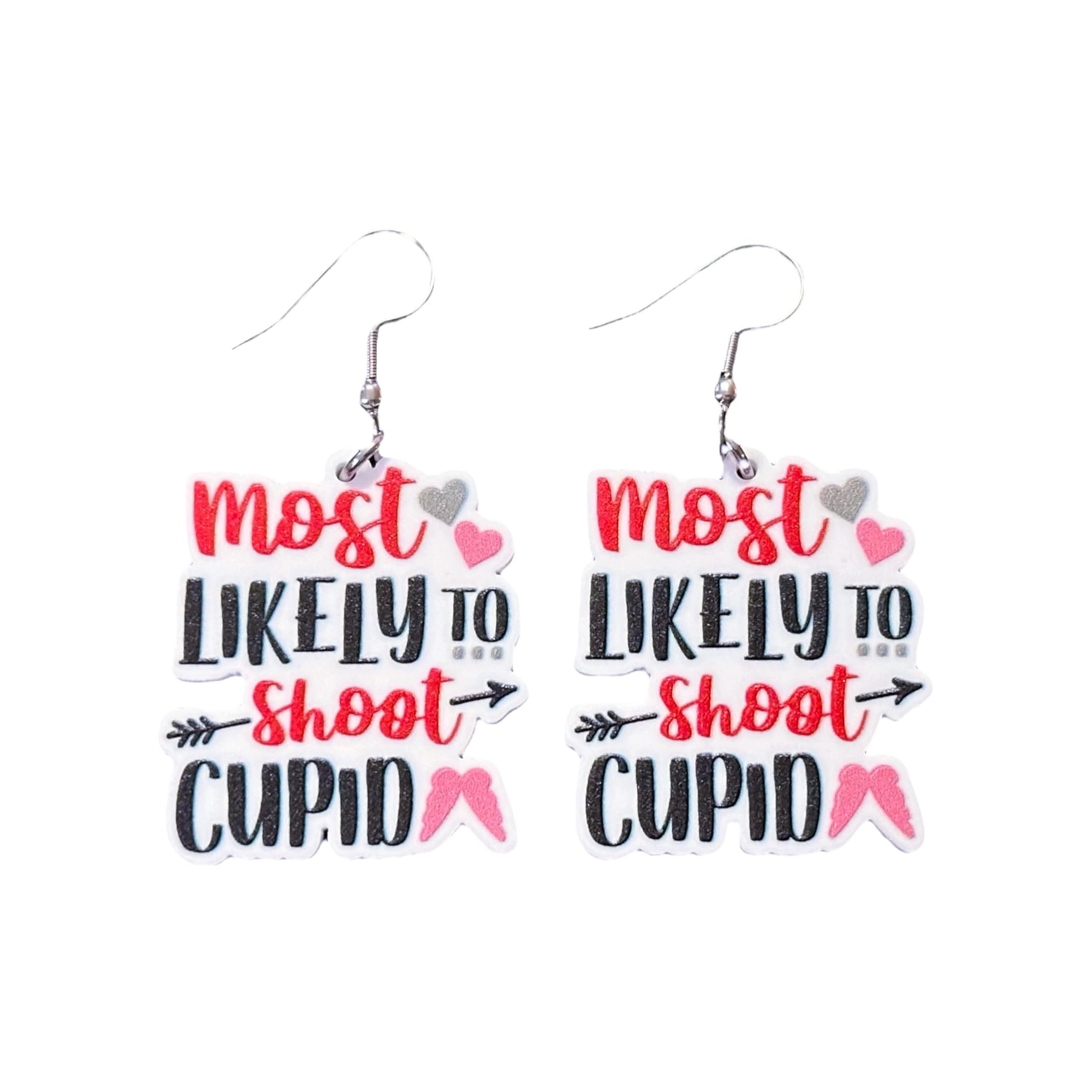 Most Likely To Shoot Cupid Earrings
