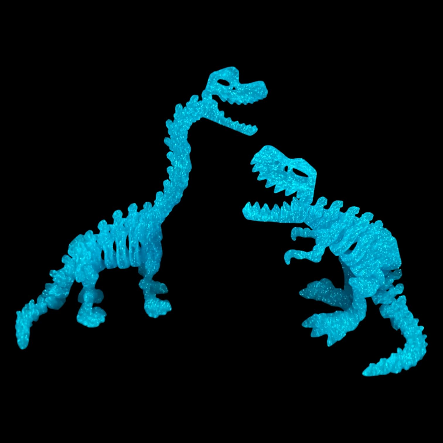 Flexi Factory 2 Piece Dinosaur 3D Printed Glow in The Dark Set