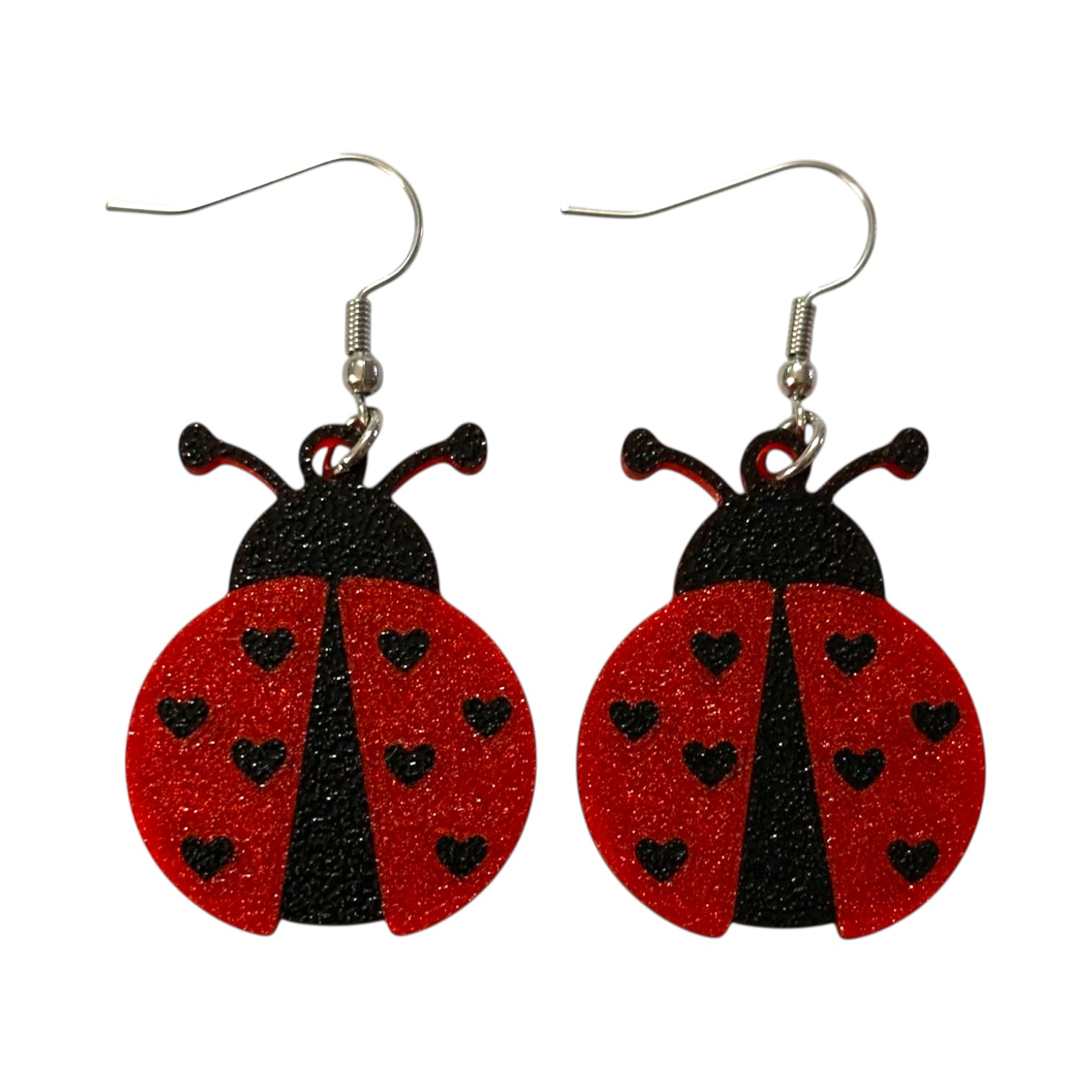 Ladybug 3D Printed Earrings