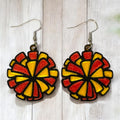 Team Spirit Sports Cheerleading Pom Pom 3D Printed Earrings