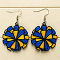 Team Spirit Sports Cheerleading Pom Pom 3D Printed Earrings