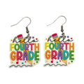 Hello Fourth Grade Teacher Earrings