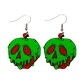 Poison Apple 3D Printed Earrings