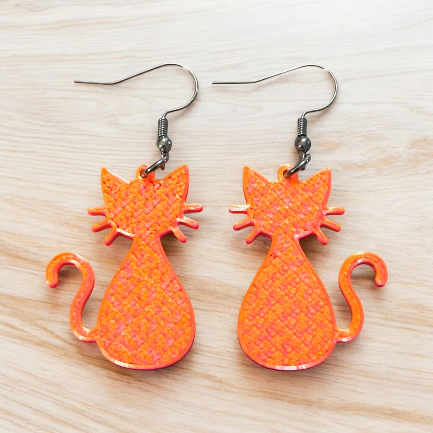 3D Print Cat Statement Earrings